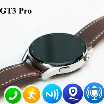 1.5 אינץ שעון חכם גברים GT3 Pro Ip68, עמיד למים ספורט NFC קצב הלב כושר גשש BT לקרוא Smartwatch עבור Huawei iOS