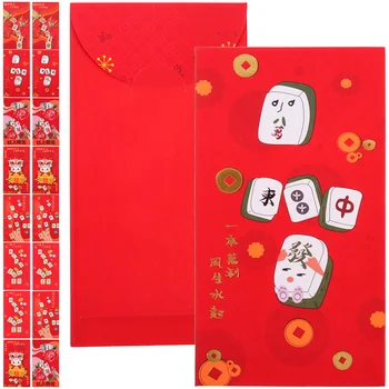18 יח ' ונג Bronzing במעטפה האדומה התיק עם הכסף בכיס קריקטורה נייר שקיות בהצלחה בפסטיבל האביב מתנה מעטפות