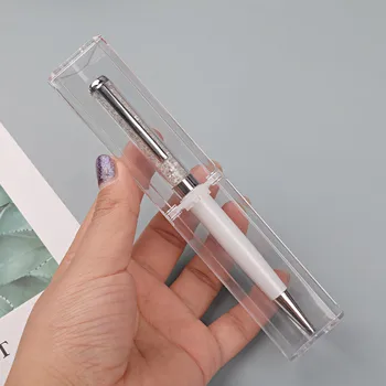 1pcs האופנה פלסטיק שקוף משולש עט מקרה יצירתית עסקית פשוטה המשרד קופסת מתנה קלמר נייר מכתבים בתיבה(לא עט)