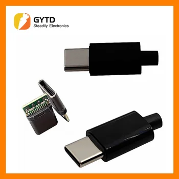 1Set סוג C-ג 'נארי מחברי ה-USB זכר ג' ק הזנב תקע חשמלי, מסופים Conector מקרה טלפון