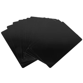 200 יח 'שחור סגסוגת אלומיניום כרטיס חריטת מתכת עסקים ביקור כרטיס ביקור ריק 0.2 מ