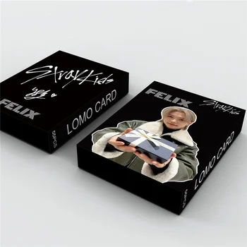 55pcs/סט Kpop תועה ילדים Hyunjin פליקס Lomo כרטיסי חבר אחד Photocards עבור אוהדים אוסף Straykids אלבום תמונות קלפים.