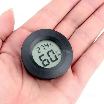 +70°C Mini LCD דיגיטלי מד טמפרטורה לחות סביב טמפרטורה לחות בודק חיישן גלאי עבור המקפיא קופסת הסיגרים