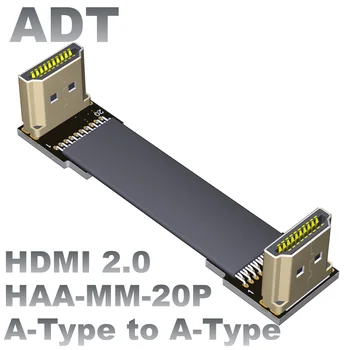ADT תקן HDMI תואם 2.0 זכר זכר הארכת קו תומך 2K/144hz 4K/60Hz המרפק קו ישר