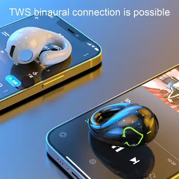 Bluetooth 5.2 אוזניות עמיד למים אוזניות אלחוטיות עם מיקרופון מיני האוזן ווים סטריאו HiFi Music דיבורית אוזניות עבור טלפון