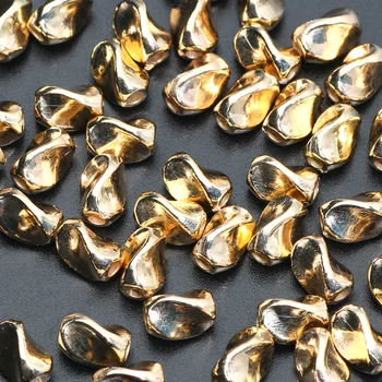 CCB Spacer חרוזים 5x8mm 100pcs קסם צבע זהב לא סדיר אקריליק חרוזים ליצירת תכשיטים חרוזים DIY תכשיטים ממצאים אביזרים