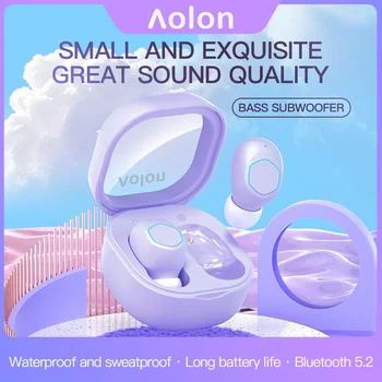 EYD TWS Bluetooth אוזניות ספורט אלחוטיות אוזניות עם מיקרופון BT 5.2 סטריאו HiFi אוזניות מוסיקה אוזניות Baseus מיני אוזניות