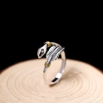 FoYuan צבע כסף הטבעת של נשים אופנה רטרו רטרו חץ האהבה אישית חוש עיצוב ההגירה אופנתי פשטות תכשיטים