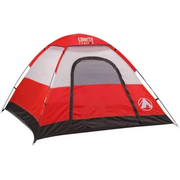 GIGATENT 7 X 7' 3 אדם עונה 3 כיפת האוהל עמיד למים עמיד UV בד לשאת את התיק כלול (אדום)