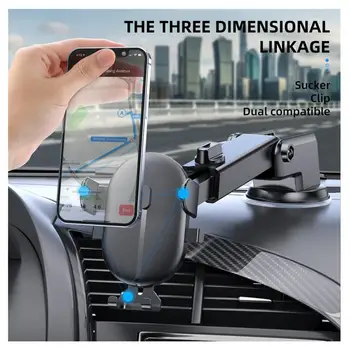HKAB פראייר הרכב מחזיק טלפון עבור iPhone 12 11 Xiaomi Samsung אוורור, מחזיק טלפון נייד GPS, טלפון הר תמיכה לעמוד בתוך הרכב