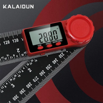 KALAIDUN Goniometer אלקטרוני מד דיוק גבוה דיגיטלי מד זווית Finder מדידה שליט נגרות כלי מדידה