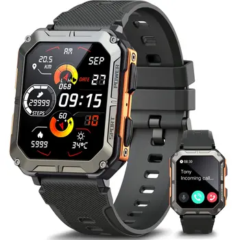 LEMFO חכם שעונים לגברים IP68, עמיד למים 400mAh 7days חיי סוללה C20Pro smartwatch 2023 Bluetooth להתקשר ספורט שעונים 1.83