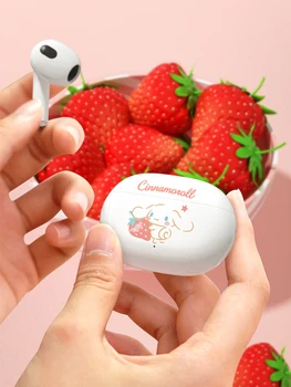 Sanrio Cinnamoroll Bluetooth אוזניות הלו קיטי קריקטורה אוזניות אלחוטיות Kuromi מוסיקה הפחתת רעש אוזניות מלודי מתנות