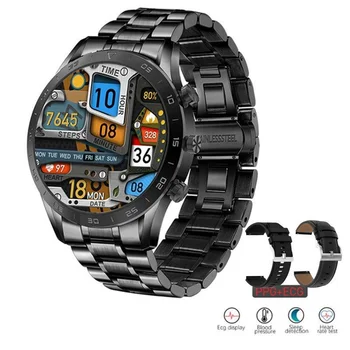 Smartwatch אדם AMOLED מגע מלא עם מסך חיוג אנשי קשר סנכרון קצב הלב בריא ספורט שעונים אדם חכם שעון גברים