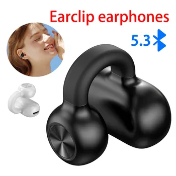 TWS Bluetooth 5.3 Earclip אוזניות אלחוטיות אוזניות סטריאו HiFi הפחתת רעש אוזניות עם מיקרופון עבור Xiaomi iPhone