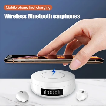 TWS אלחוטית Bluetooth אוזניות בתוך האוזן מטרה כפולה ארוך טווח המשחקים אוזניות עם מיקרופון הטלפון הנייד טעינה מהירה