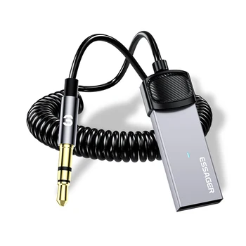 USB Aux מתאם מתאם מקצועי אודיו אלחוטית באמצעות דיבורית ערכת 3.5 מ 
