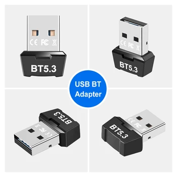 USB Bluetooth תואם מתאם 5.3 אלחוטית רמקול אודיו עכבר Bluetooth Dongle מתאם USB מקלט משדר
