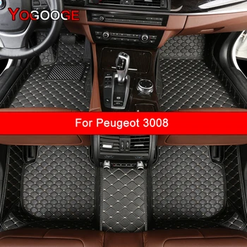 YOGOOGE מותאם אישית המכונית מחצלות עבור פיג ' ו 3008 אביזרי רכב רגל השטיח
