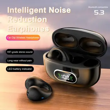 אוזניות עם 5.3 שבב צריכת חשמל נמוכה אוזניות באיכות גבוהה Wireless אוזניות Hd עם מיקרופון. Bluetooth 5.3 שבב תצוגת Led