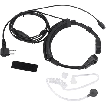 הגרון מיקרופון Miniphone סמויה אקוסטית צינור אוזניה אוזניות עבור מוטורולה שני הדרך רדיו
