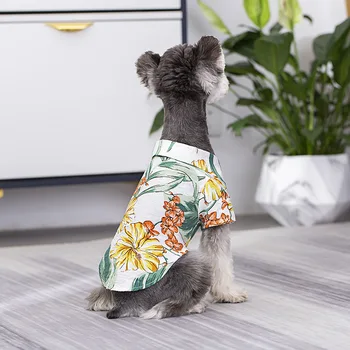 הכלב בגדים החוף הוואי סגנון מזדמנים לנשימה החולצה