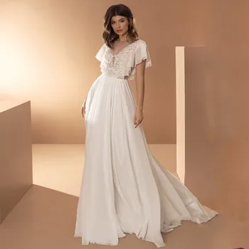 העידו שמלת החתונה 2023 אלגנטי שמלות חתונה עבור נשים גלימת כלה מתאים בקשה Weddding כלות מסיבת ערב נשים