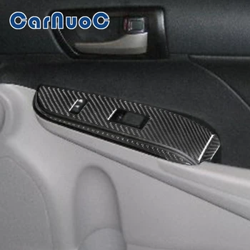 חלון המכונית הרמת כיסוי מדבקה טויוטה קאמרי 2012-2014 דקורטיביים רצועת אביזרים אוטומטי סיבי פחמן הפנים פיתוחים