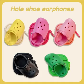 חמוד 3D חורים הנעל אוזניות כיסוי עבור Apple AirPods 1 2 3 במקרה AirPods Pro Pro 2 תיק אוזניות פגז