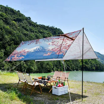 יפן הר פוג ' י נייד קל משקל חיצוני החופה,עמיד UV עמיד אוקספורד האוהל מתאים פיקניק,מסיבת חוף