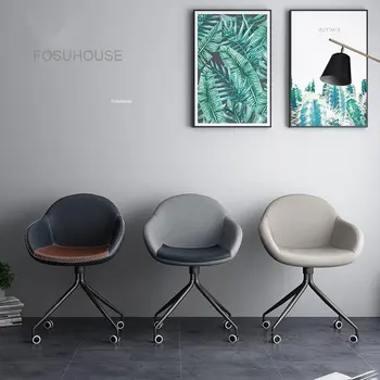 מודרני חזרה כיסאות במשרד משק הבית ריהוט משרדי עור כיסא המחשב יצירתי שולחן העבודה משחקים כיסא מסתובב חזרה לכיסא