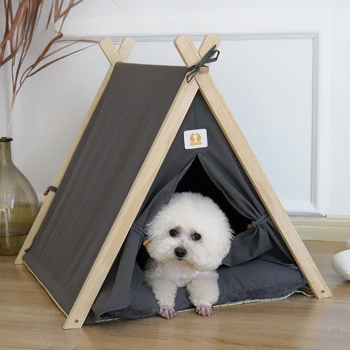 מחמד אוהל הכלב הקן ארבע עונות אוניברסלי חתול לידה בחדר סגור אורן חורף חם חתול אוהל חתול קן