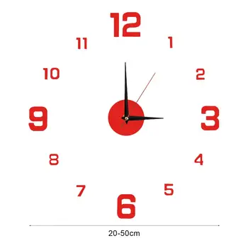 מצוין קיר השעון מופעל באמצעות סוללה אופנה זוהר קיר אקרילי השעון שקט אגרוף-בחינם תלוי שעון השינה