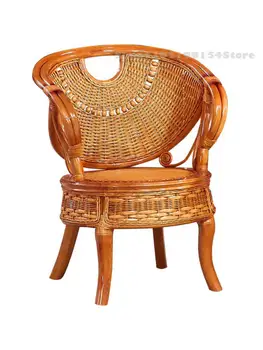 מקל שלושה חלקים מרפסת כיסאות ישיבה חדר מקורה במבוק אריגה קש באמת פנאי הכיסא המקל גורם למעלה