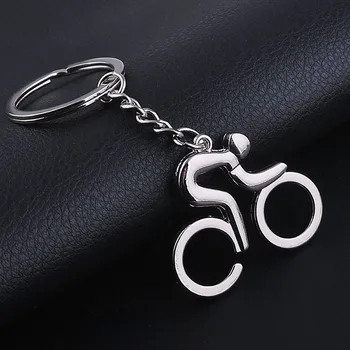 מתכת כסף אופניים רכיבה על אופניים רכיבה על מחזיק מפתחות מחזיק מפתחות Keyfob מפתח שרשרת F19A