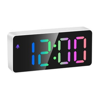 מתנה טמפרטורה תאריך תצוגת LED אלקטרוני שולחן עבודה מצב דיגיטלי שעון מעורר עבור חדר השינה בבית במשרד נודניק נייד