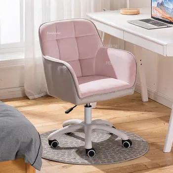 נורדי כיסאות במשרד מעצב כיסא המחשב עבור Office ריהוט הבית גיימר הכיסא הפנוי יהירות משענת הגב מסתובב להרים כיסא GM