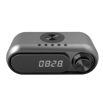 נייד Bluetooth רמקול קווי מטען אלחוטי רמקול שעון מעורר רדיו FM להתאים בס רמה AUX TF מצב מוסיקה