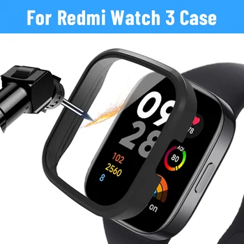 סיליקון רך קייס זכוכית Redmi לצפות 3 רצועת שעון חכם מגן מסך הפגוש מעטפת לredmi Watch3Lite לכסות מקרים