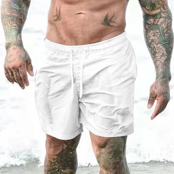 סקסי חוף מכנסיים קצרים לגברים בגדי ים בוקסר גזעי ספורט לשחות לוח גלישה קצרים בגד ים בקיץ מהיר ייבוש קצרים 2023