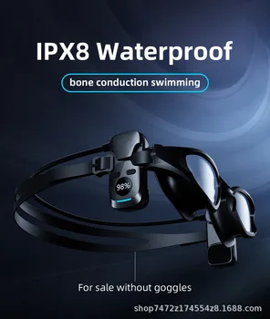 עצם הולכה אוזניות אלחוטיות Bluetooth אוזניות נגן מוזיקה Mp3 Hifi-8G זיכרון IPX8 עמיד למים לשחות אוזניות עם מיקרופון