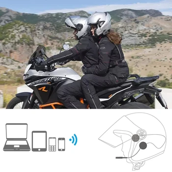 קסדת אופנוע אוזניות USB Bluetooth 5.0 אוזניות אלחוטיות אוזניות הקסדה חופשי ידיים עם מיקרופון למוסיקה לקרוא שליטה