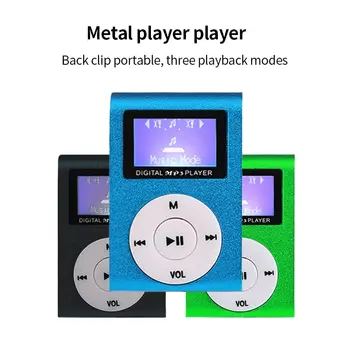 תלמיד אישי סטריאו MP3 מתכת קליפ מסך נגן מוזיקה MP3 נייד Mini קליפ MP3 תלמיד אישי סטריאו